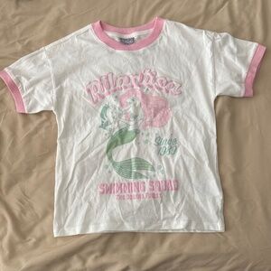 Cotton On x Disney Little Mermaid Puff Paint Tee Size 6